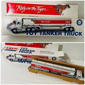 Vintage 1993 Exxon "Rely on the Tiger" Toy Tanker Truck w/Original Box